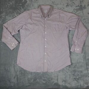Peter Millar Button Down Shirt Mens XL Multi Color Plaid Performance Tattersall